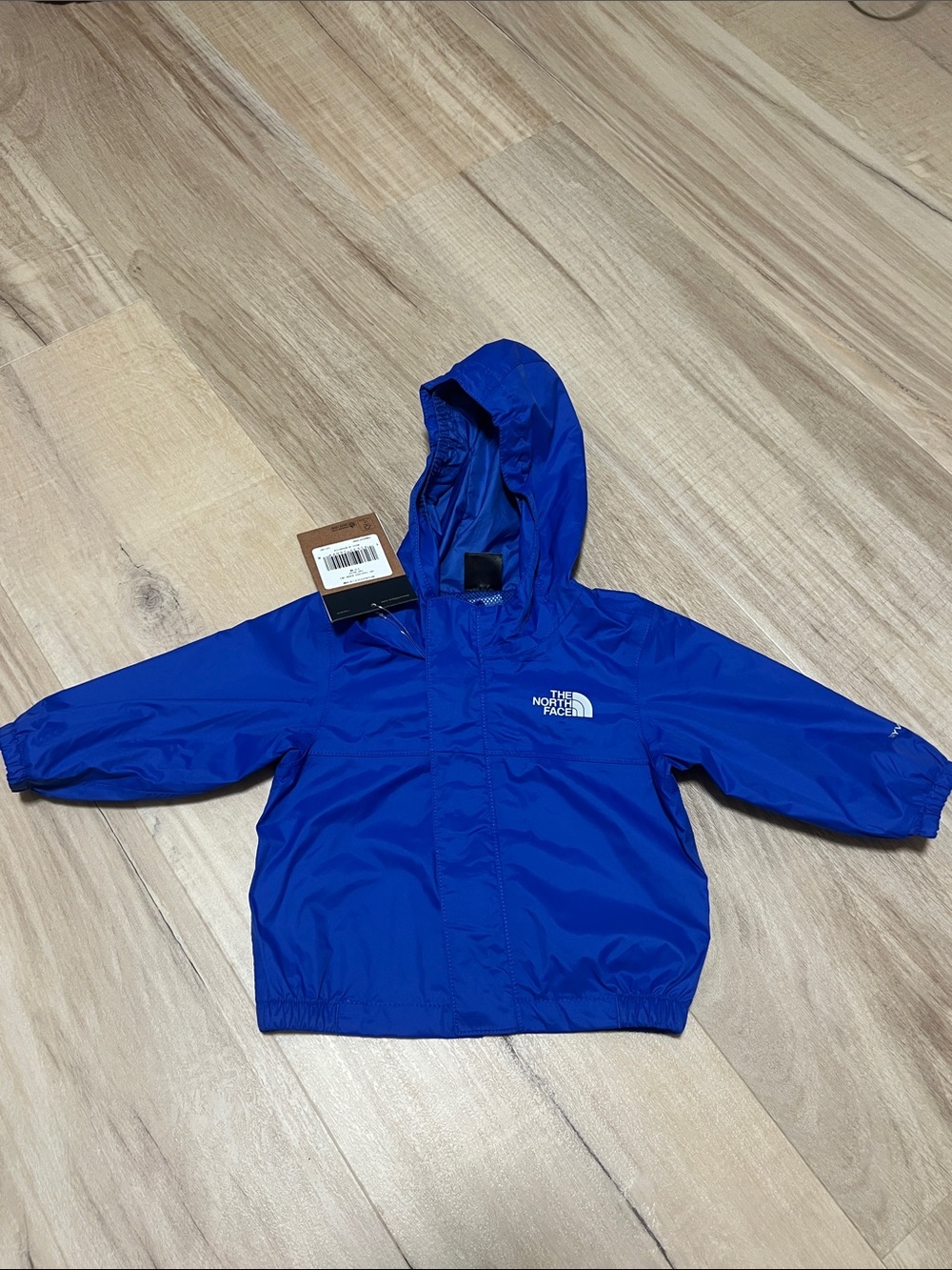 The North Face Royal Blue Kids' Hooded Tail Out Rain Jacket  3-6 Months